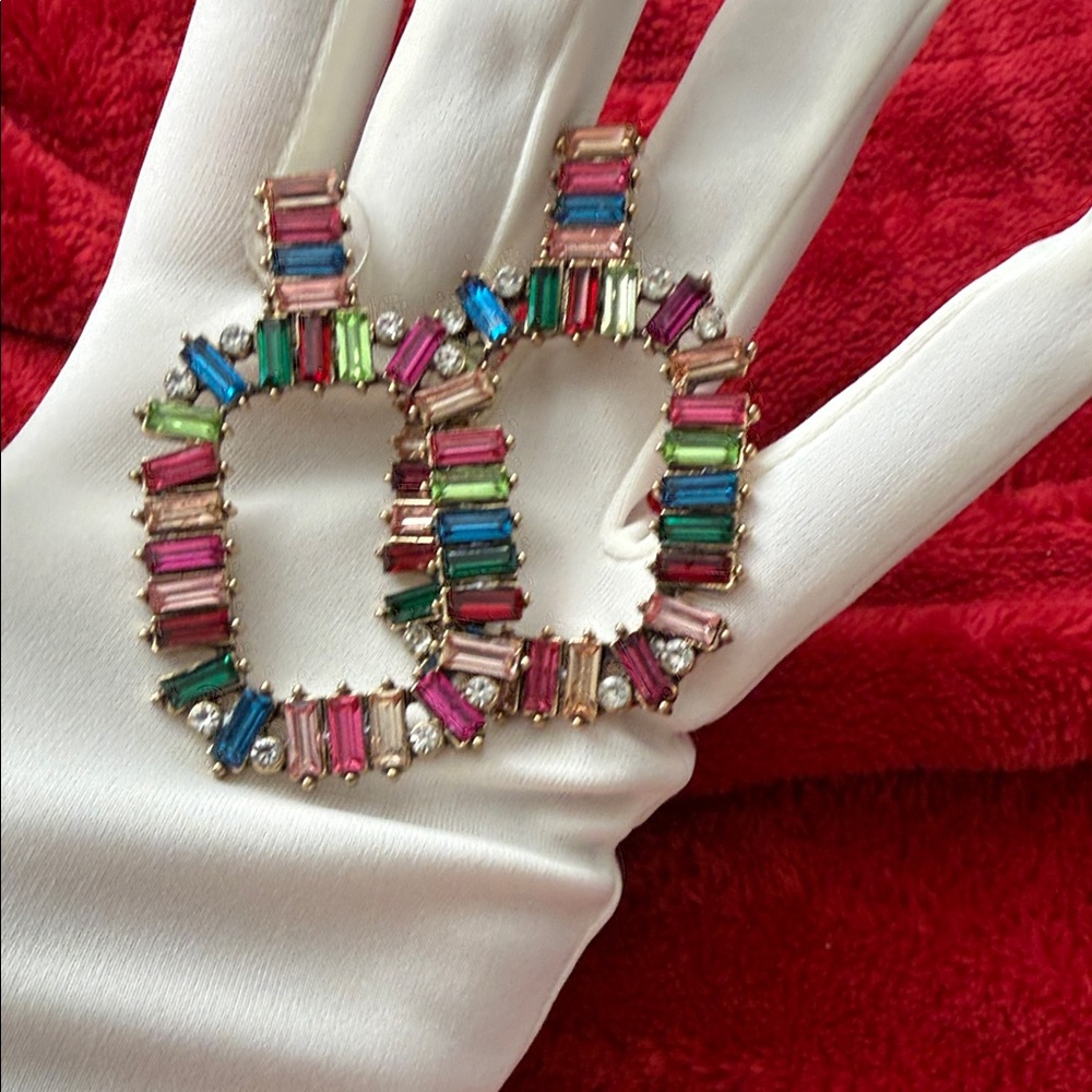 Multicolor Geometric Earrings - image 5